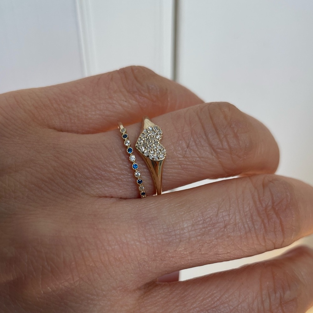 Gorjana Diamond Pavé Heart Ring – 14K Solid Gold (Price is Firm!) - Picture 5 of 9